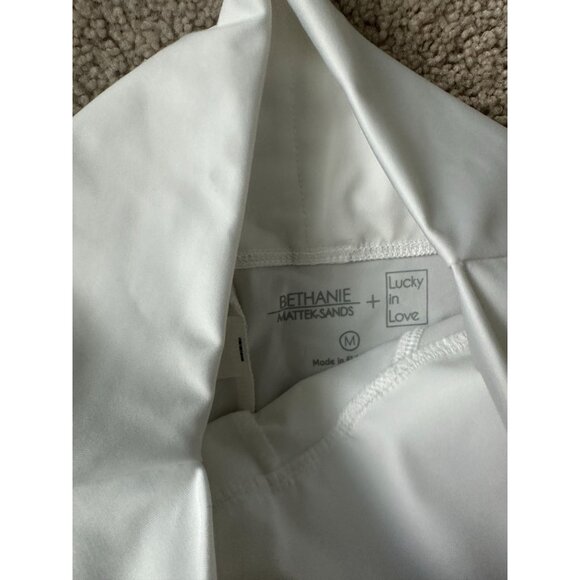 LUCKY IN LOVE x Bethanie Mattek Sands White Workout Leggings Sz M NEW with tags - Picture 4 of 6